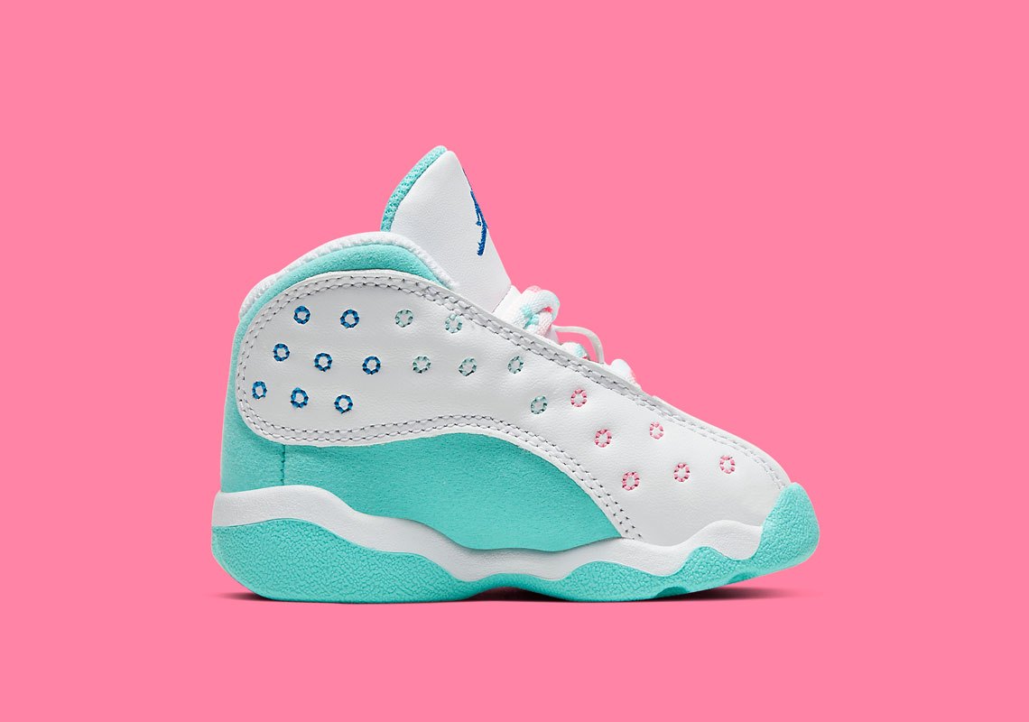 jordan 13 aurora green kids