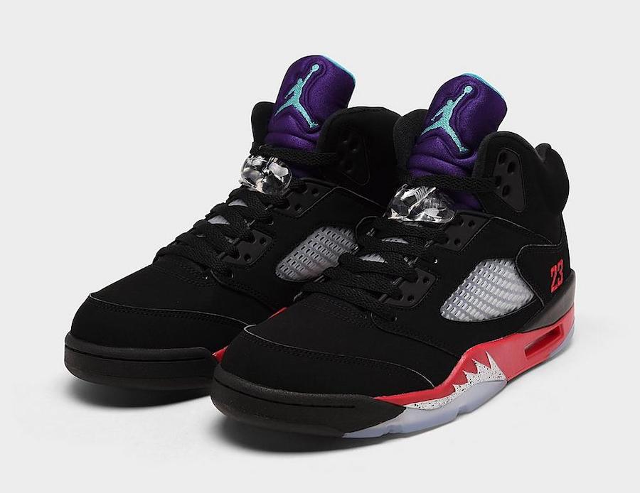 jordan 5 retro black red purple