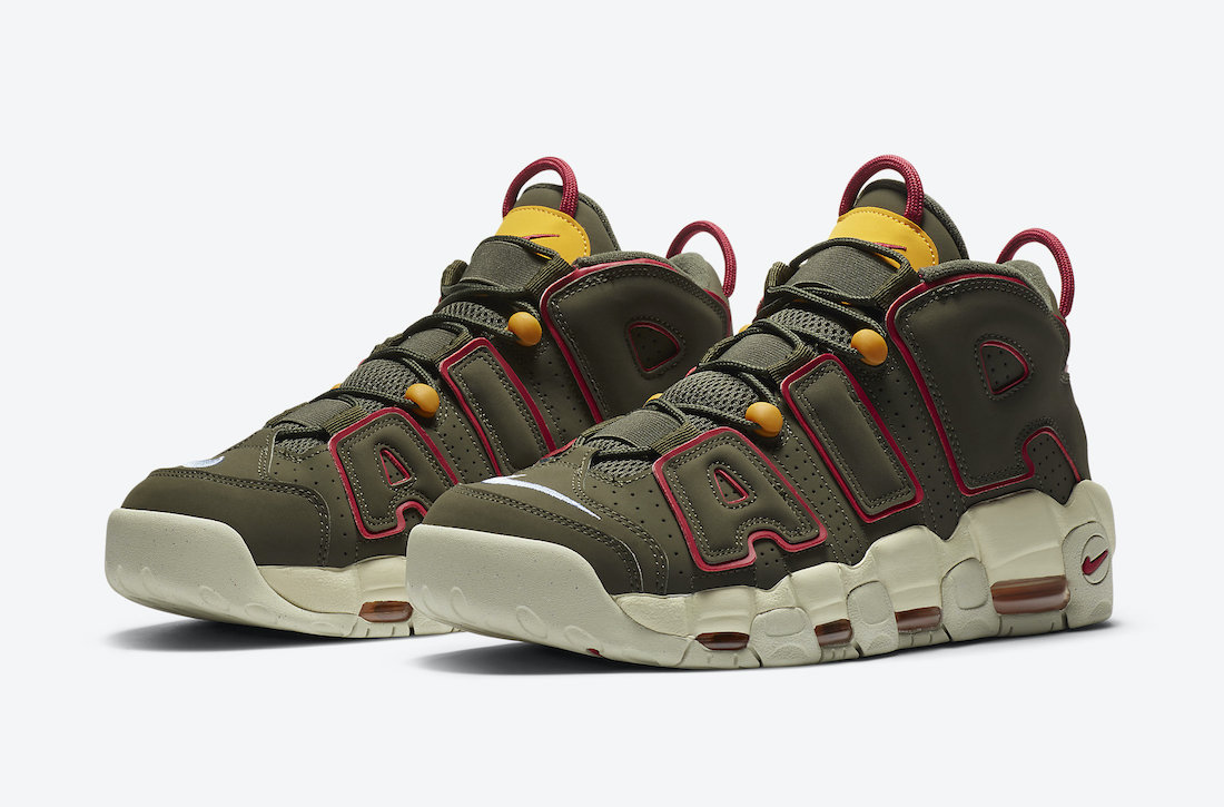 Nike air more uptempo womens olive on sale