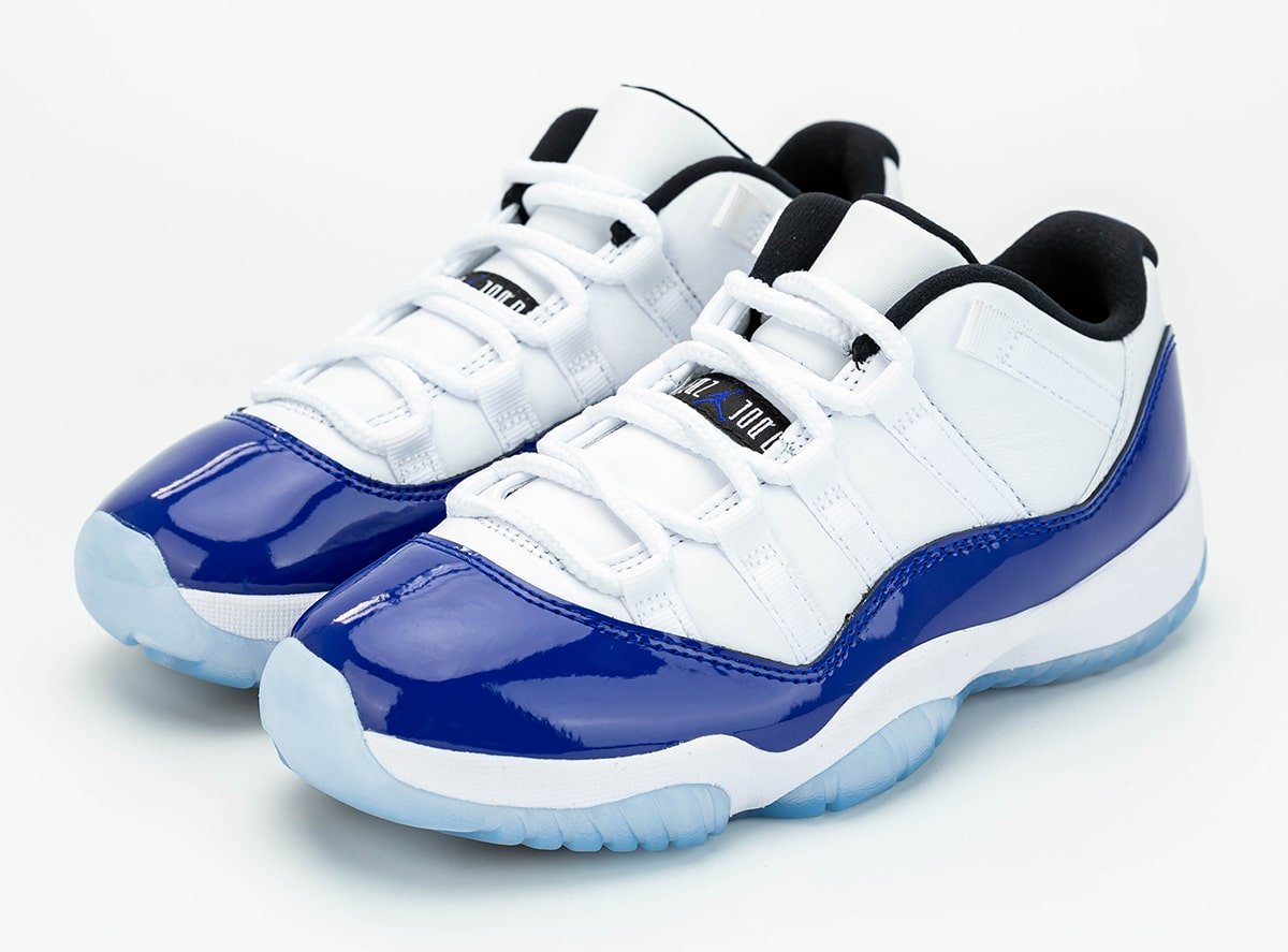 white and blue 11 lows