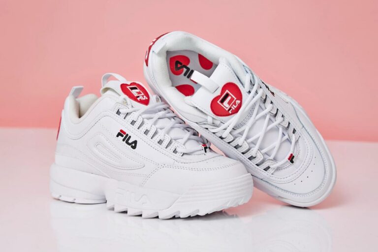 fila disruptor ii trainers white heart exclusive