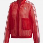 adidas Originals Sleek three stripe mesh tulle track jacket