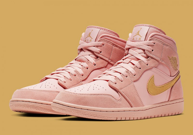 jordan 1 mid coral gold outfit