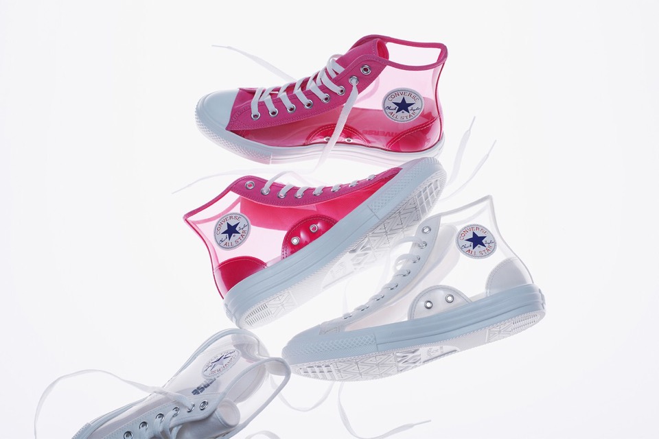 CONVERSE ALL STAR LIGHT CLEARMATERIAL HI Pink White-01