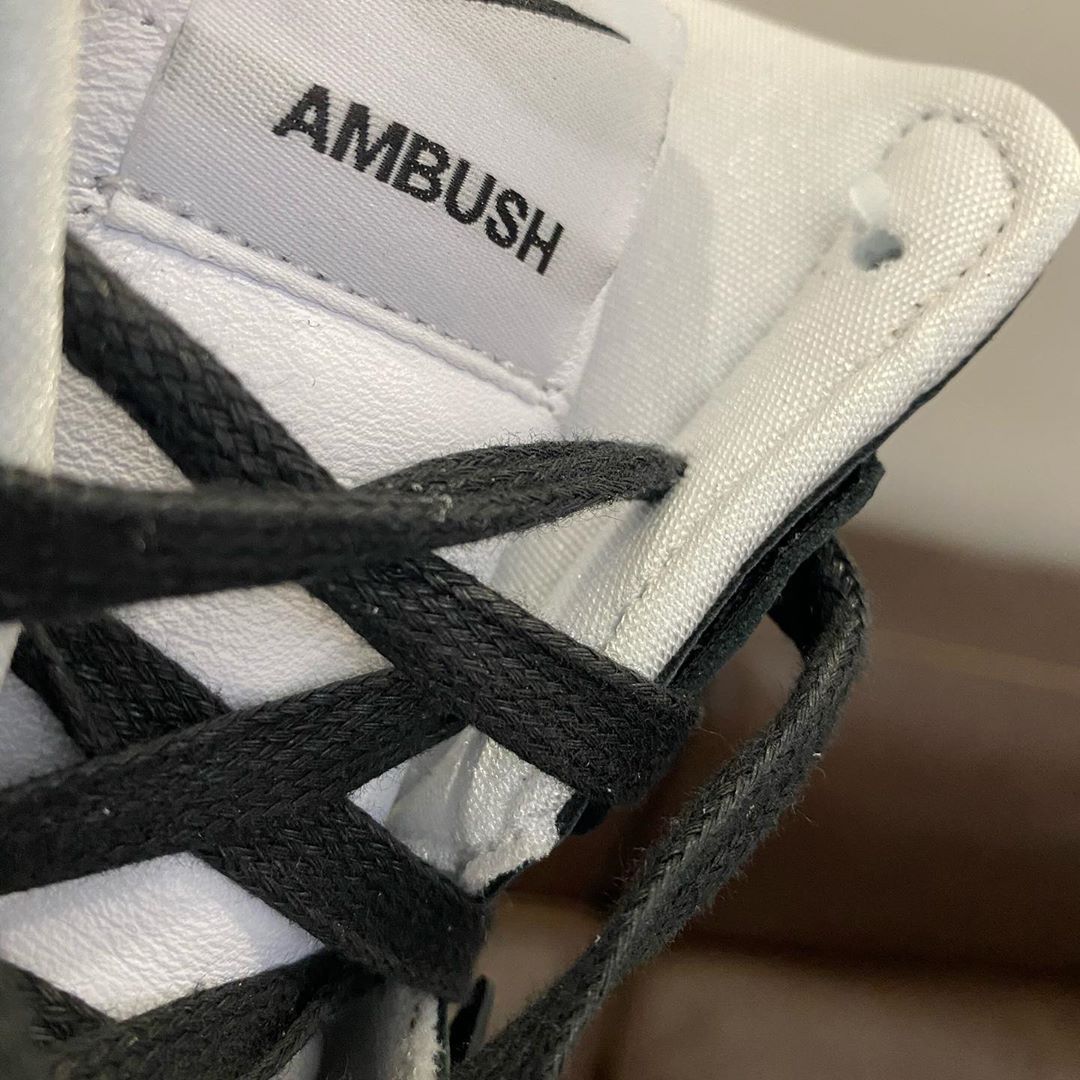 Ambush Nike Dunk High Black White アンブッシュ ナイキ コラボ ダンク ハイ ブラック ホワイト tan logo