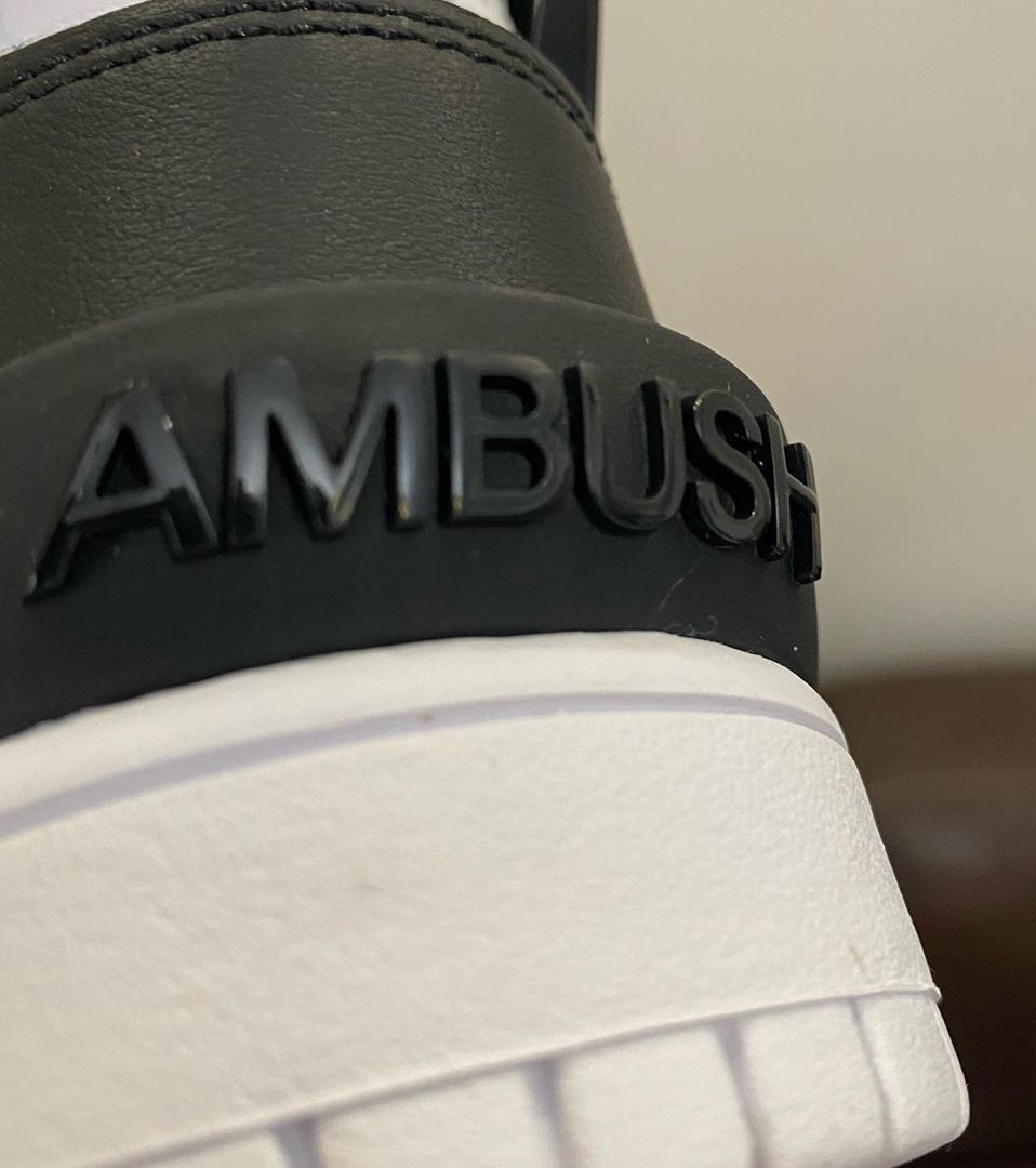 Ambush Nike Dunk High Black White アンブッシュ ナイキ コラボ ダンク ハイ ブラック ホワイト heel