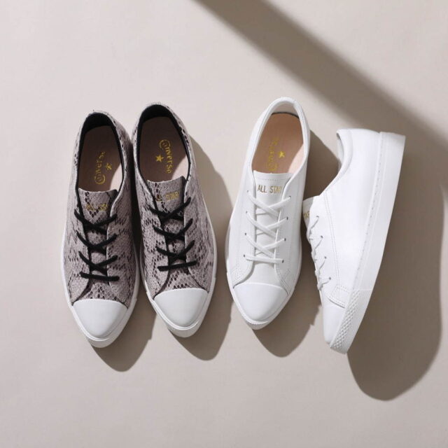 CONVERSE ALL STAR COUPE POINTUE LEATHER OX & SNK OX コンバース オールスター クップ ポワンテュ レザー OX & スネーク OX pair