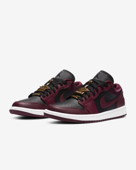 burgundy low top jordans