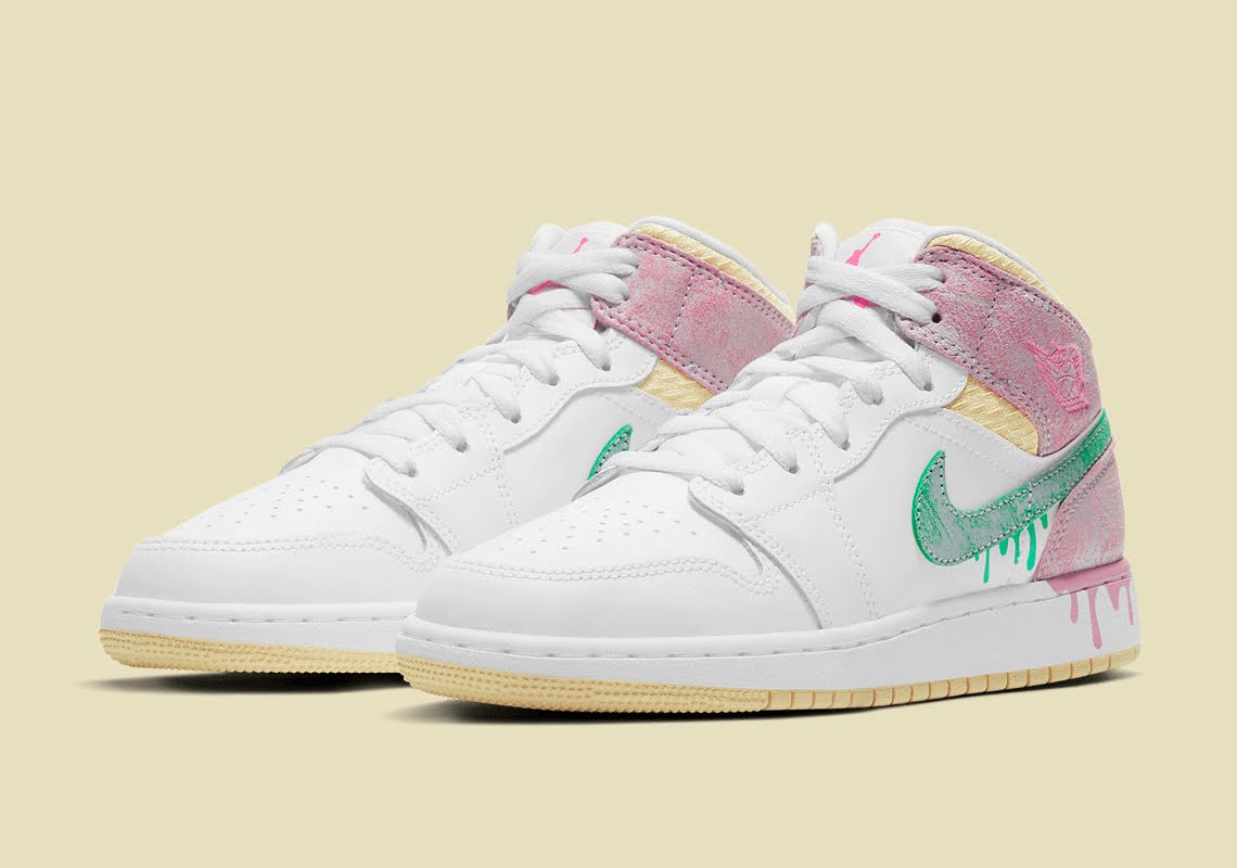 【Nike Air Jordan 1 Mid GS “Paint Drip”】ナイキ エア ジョーダン 1 ミッド GS ”ペイント ドリップ”