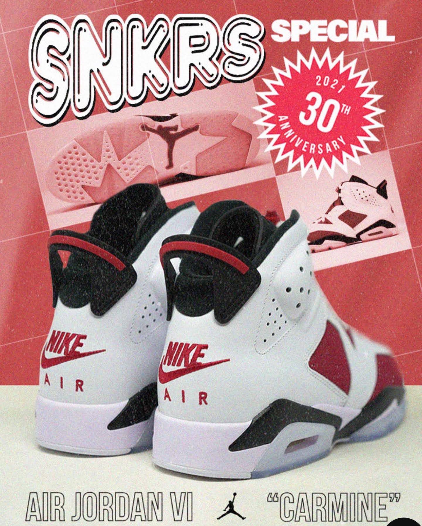 2月13日発売予定【Nike Air Jordan 6 “Carmine”】ナイキ エア 