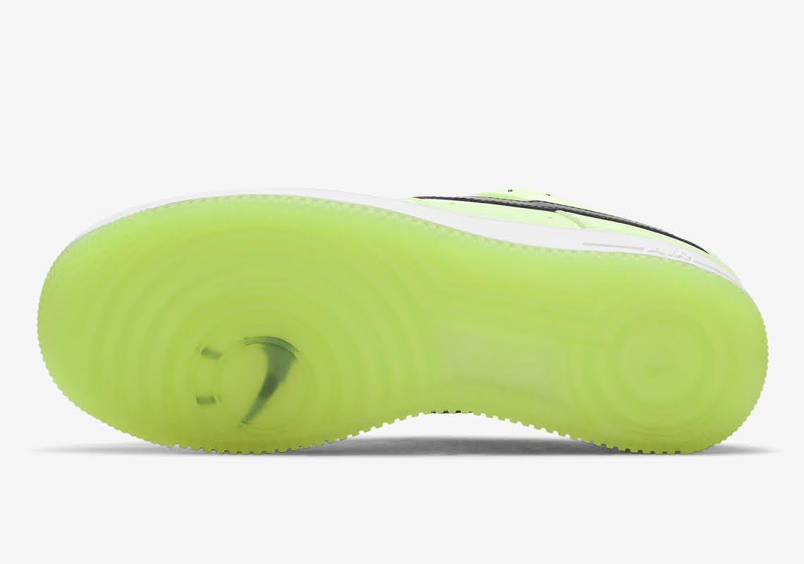 ナイキ エア フォース 1 ハブ ア ナイキ デー グロー イン ザ ダーク グリーン Nike-Air-Force-1-glow-in-the-dark-have-a-nike-day-CT3228-701 sole
