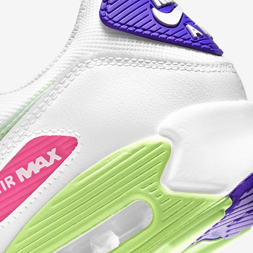 ナイキ エア マックス 90 "ネオン" Nike-Air-Max-90-Neon-DH0250-100-side-heel-closeup