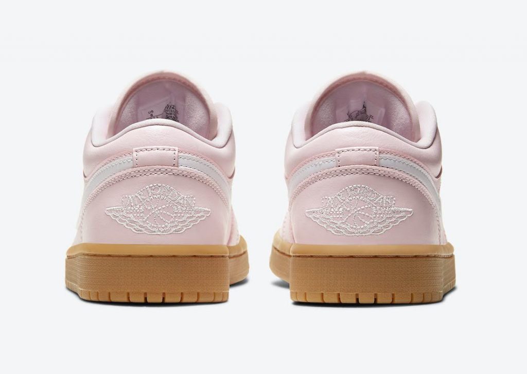ナイキ エア ジョーダン 1 ロー "ピンクガム" Nike-Air-Jordan-1-Low-Arctic-Pink-Gum-DC0774-601-heel