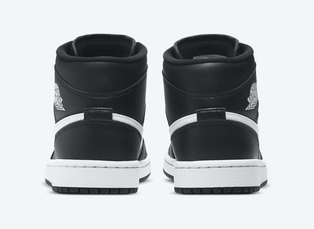 ナイキ ウィメンズ エア ジョーダン 1 ミッド "ブラック/ホワイト" Nike-Air-Jordan-1-Mid-WMNS-Black-White-BQ6472-011-heel