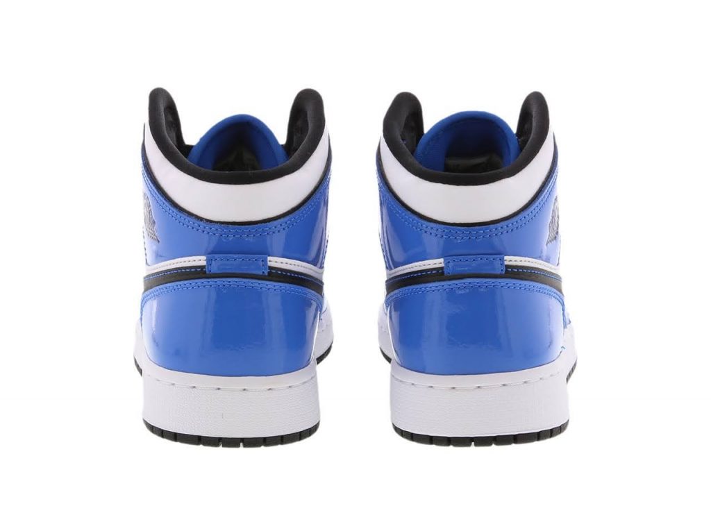 ナイキ エア ジョーダン 1 ミッド "シグナル ブルー"/ グレードスクール Nike-Air-Jordan-1-Mid-GSBQ6931-402-heel