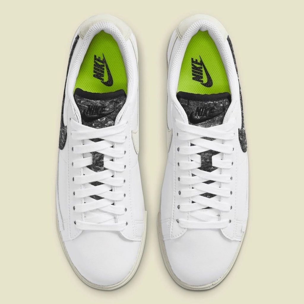 ナイキ ブレーザー ロー "リサイクルウール"/ ホワイト Nike-Blazer-Low-W-DA4934-100-top