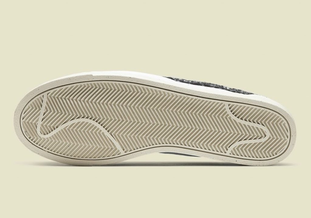 ナイキ ブレーザー ロー "リサイクルウール"/ ホワイト Nike-Blazer-Low-W-DA4934-100-sole