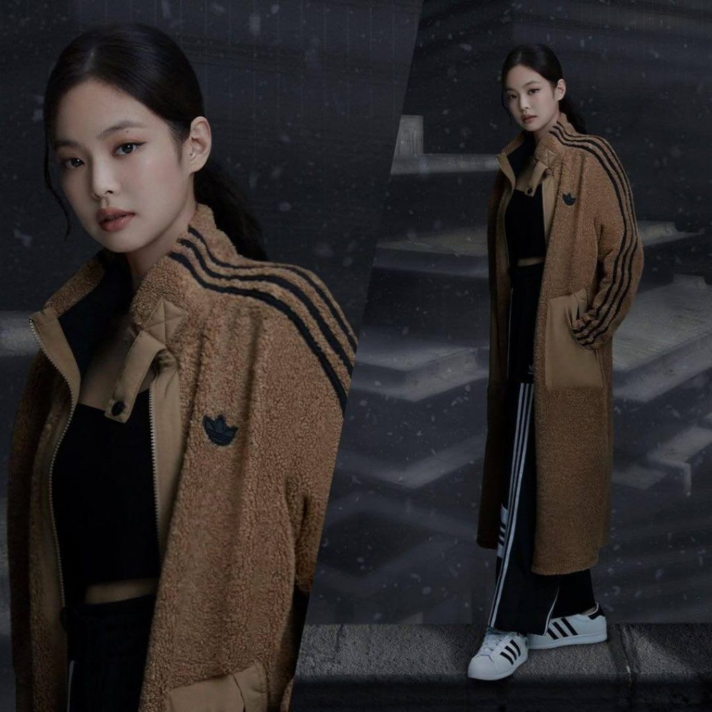アディダス オリジナルス ジェニ 着用 フリース 人気 adidas Originals BLACKPINK Jennie fleece jacket coat
