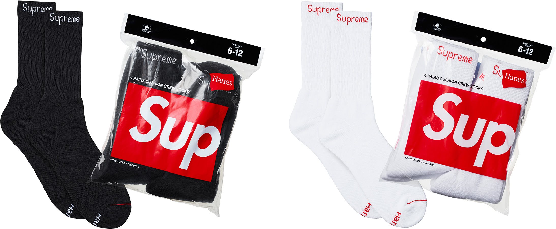 シュプリーム 2021年 春夏 新作 アクセサリー Supreme-2021SS-accessories-supreme-hanes-crew-socks-4-pack-2