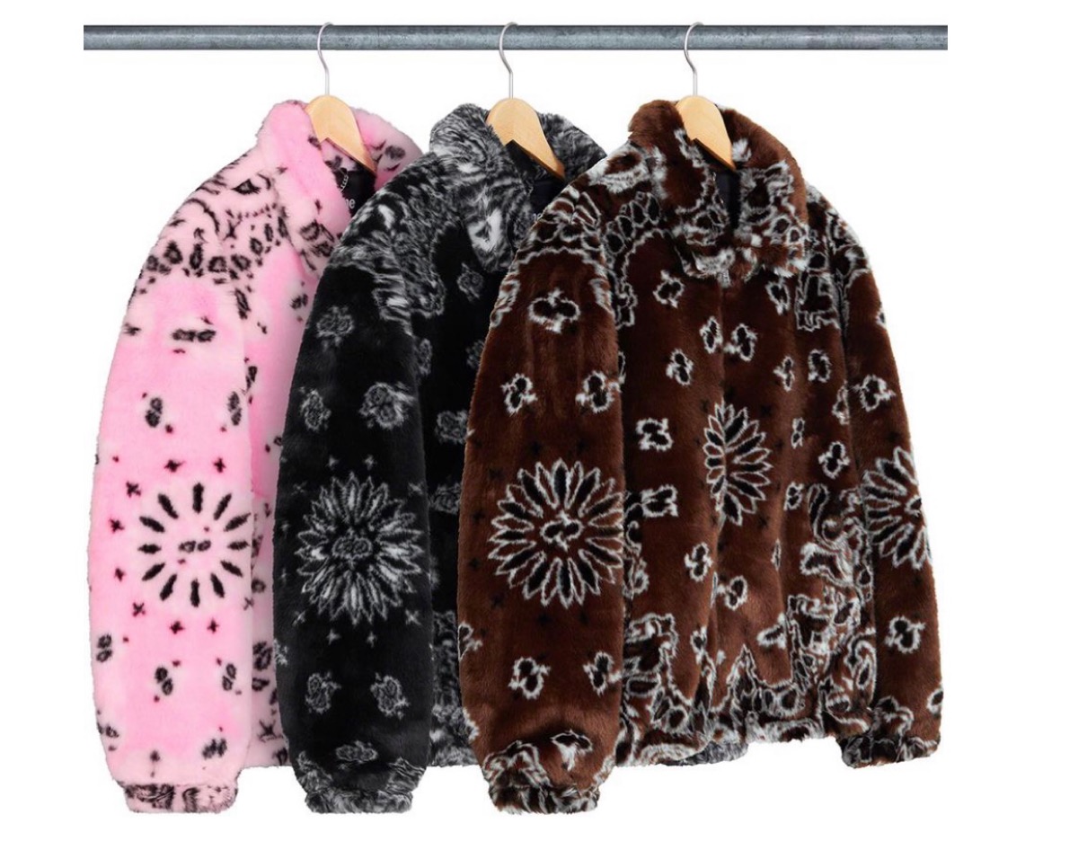 シュプリーム 2021年 春夏 新作 Supreme-2021ss-week-1 Bandana Faux Fur Bomber Jacket