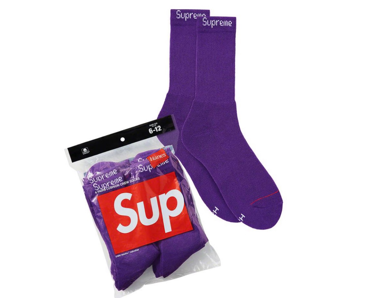 Supreme®/Hanes® Crew Socks (4 Pack) シュプリーム 2021年 春夏 新作 Supreme-2021ss-week-1