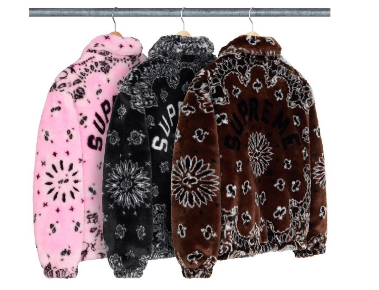 シュプリーム 2021年 春夏 新作 Supreme-2021ss-week-1 Bandana Faux Fur Bomber Jacket