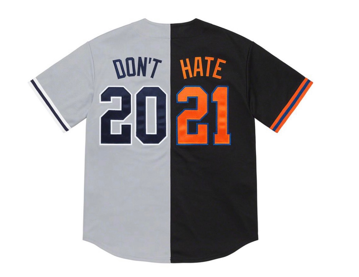 Don’t Hate Baseball Jerseyシュプリーム 2021年 春夏 新作 Supreme-2021ss-week-1