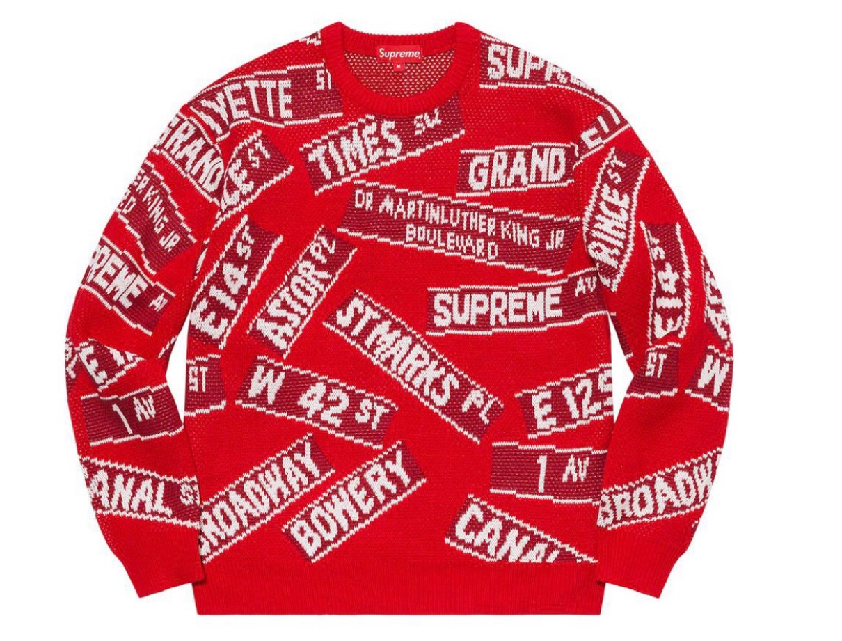 Street Signs Sweater シュプリーム 2021年 春夏 新作 Supreme-2021ss-week-1