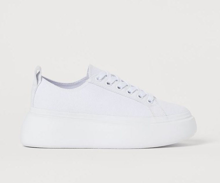 H&M プラットフォーム スニーカー ホワイト 厚底 白 Platform Sneaker White