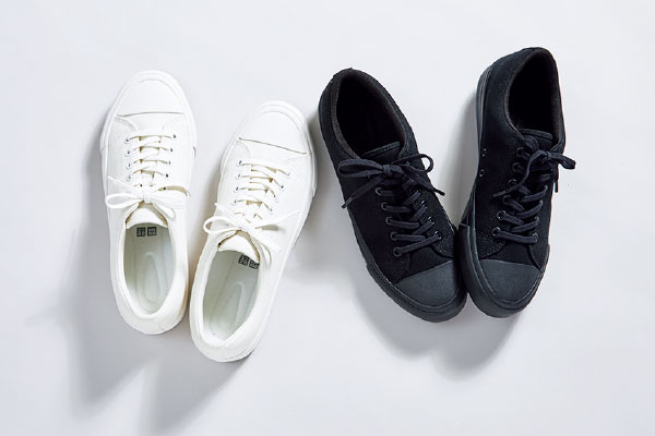 ユニクロ キャンバス スニーカー ホワイト ブラック 白 黒 Uniqlo Canvas Sneaker White Black