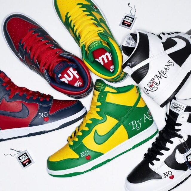 Supreme x Nike Dunk High By Any Means Collaboration Sneakers シュプリーム ナイキ ダンク ハイ コラボ