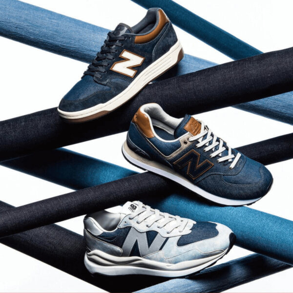 値下げ！New Balance 574 デニムブルー スニーカー　限定新品未使用 Miu Miu x New Balance 574 デニムスニーカー | ブルー