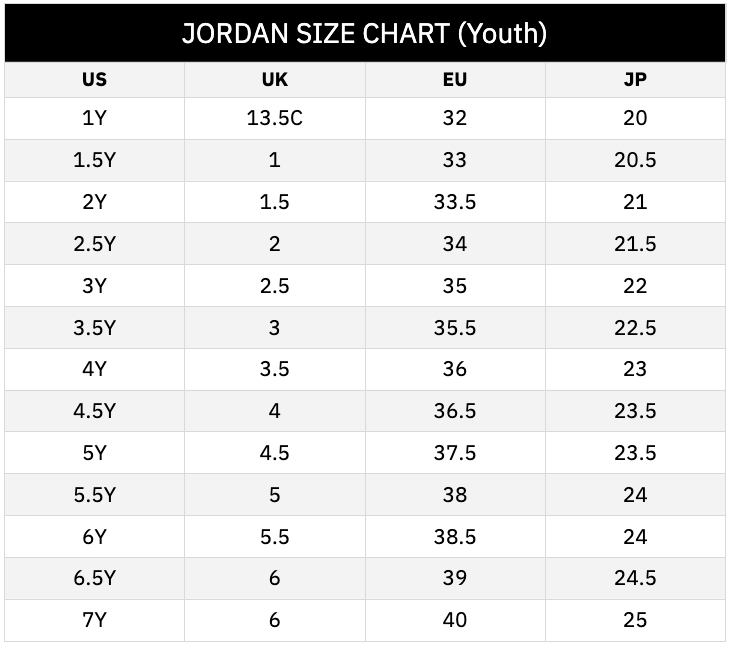 jordan_kids_shoes_size chart