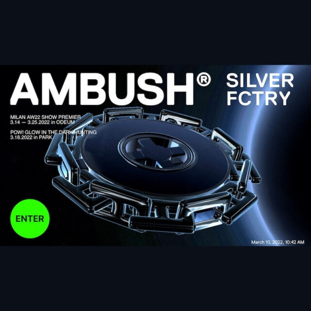 アンブッシュがメタバース空間【AMBUSH® SILVER FCTRY】を期間限定公開