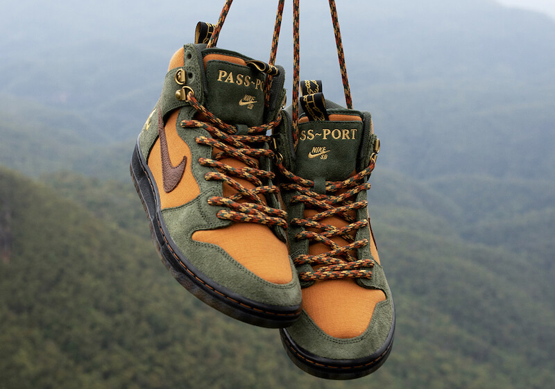 3月5日/8日発売予定【Pass~Port x Nike SB Dunk High “Workboot”】トレッキングブーツ仕様のタフなスタイル