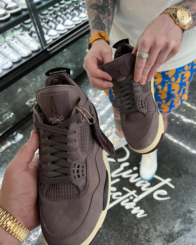ア・マ・マニエール × ナイキ エアジョーダン4 バイオレット オレ NIKE 
