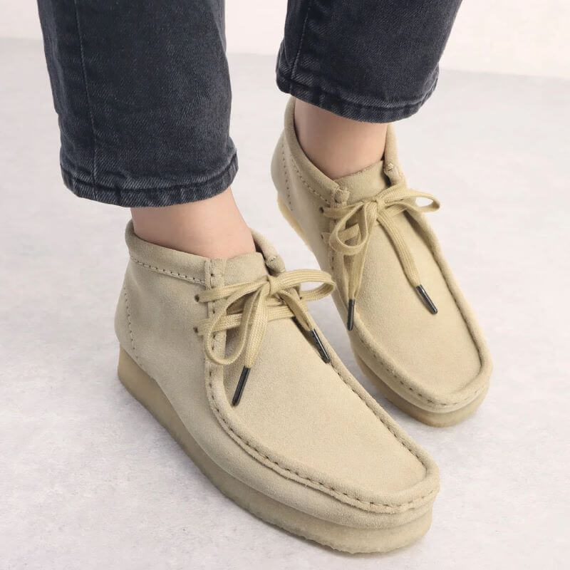 クラークスワラビーローCLARKS WALLABEE-LoメープルUK9.5正規-