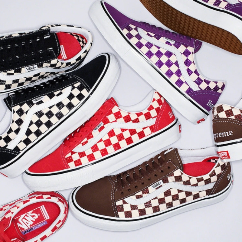 専用　Supreme x Vans ストライプスニーカー supreme-swarovski-vans-old-
