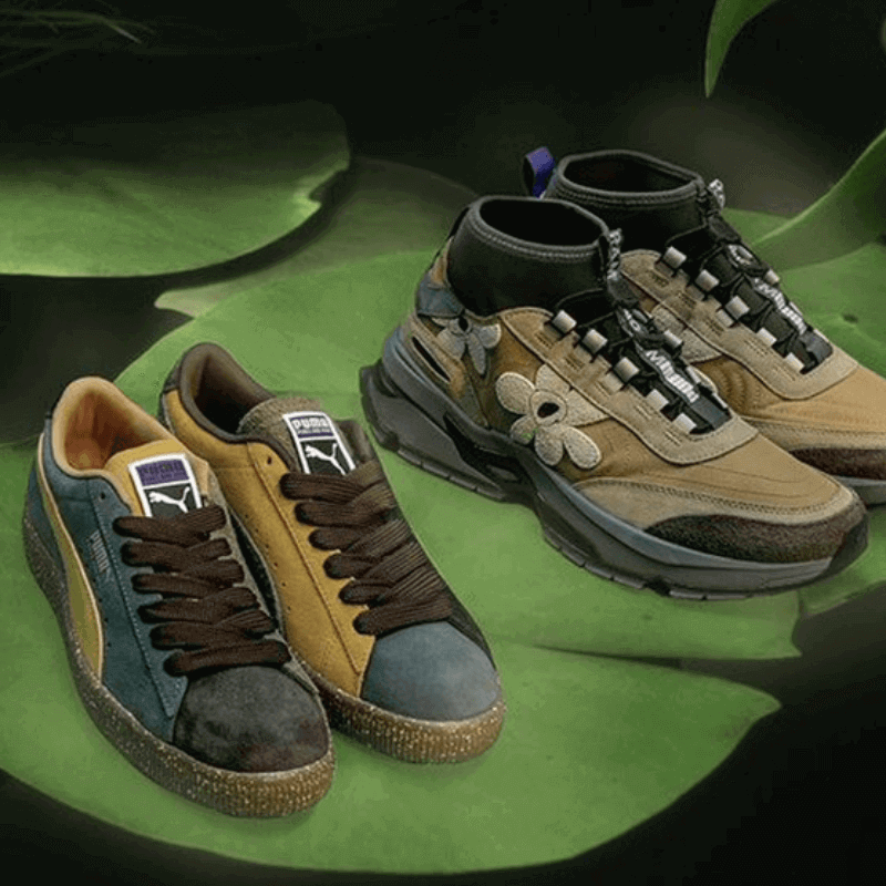 発売中【PUMA x P.A.M. Suede VTG & Nano】サイケデリックでエッジの効いた柄と冒険的なシルエットが特徴