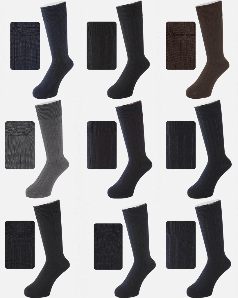 タビオ メンズ 9×2リブソックス tabio-rib-socks-062147500-02