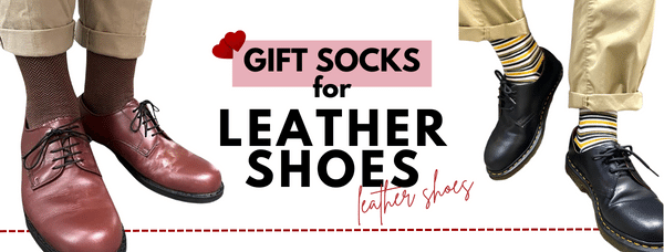 valentine gift socks 2023 for tabio-leather shoes