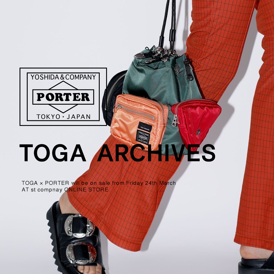 3月24日発売【TOGA x Porter コラボコレクション 第5弾】Porterの象徴でもあるナイロンボンディング生地を使用したバッグ3型