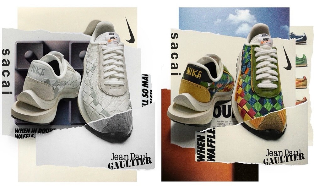 11月22日海外発売【sacai x Jean Paul Gauthier x Nike Waffle Woven】名作デザインを掛け合わせた新たなコラボモデルがスタンバイ