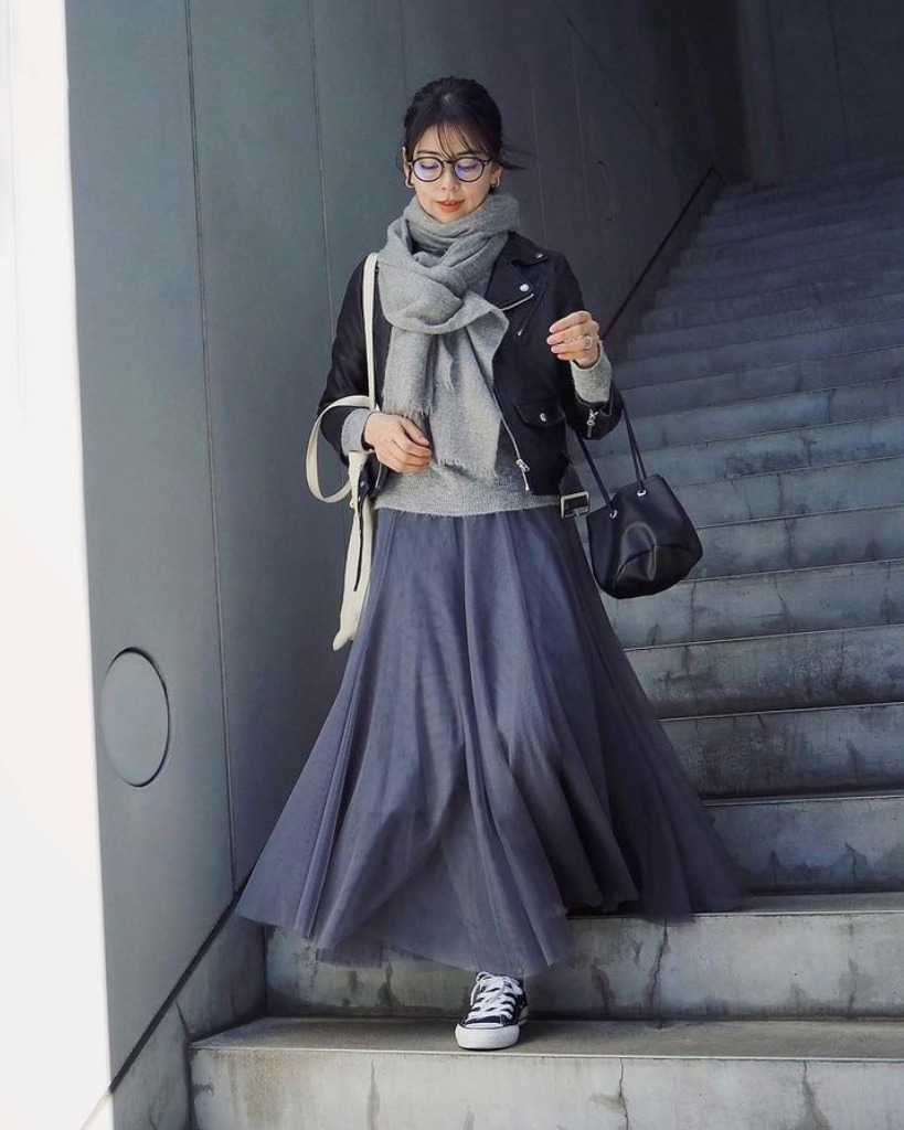 チュールスカート コーデ tulle-skirt-code@eritsuzuike