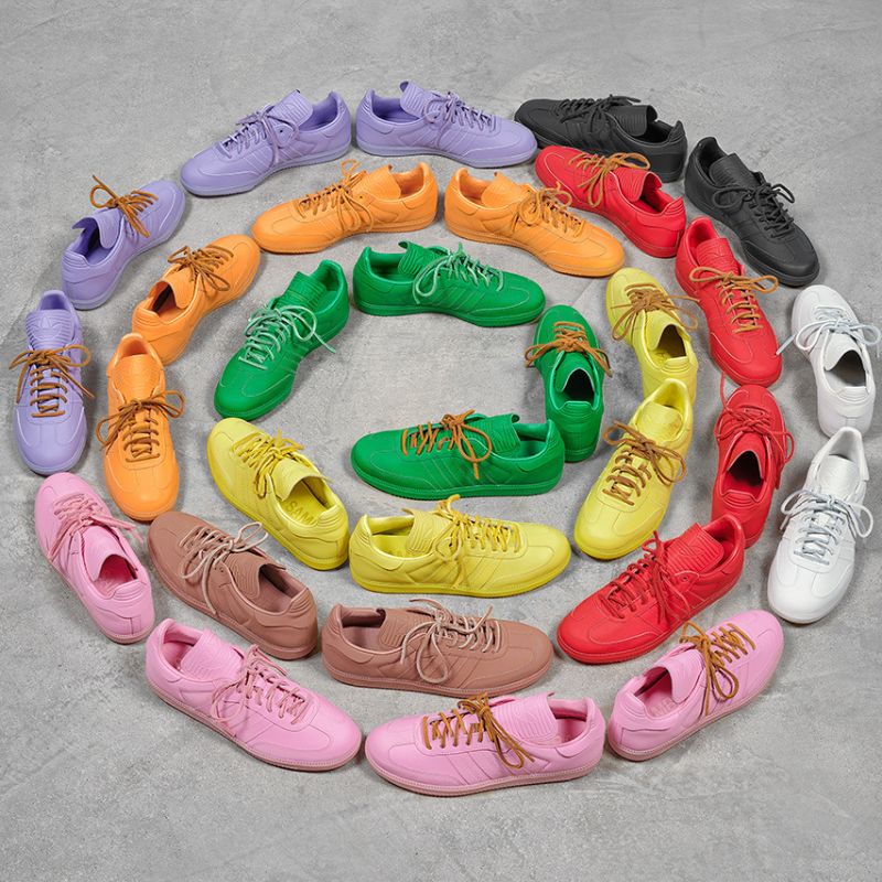 5月6日海外発売【Pharrell Williams x adidas samba Colors Collection】カラフルなラインアップと上質な素材アレンジがラグジュアリーなコラボモデル