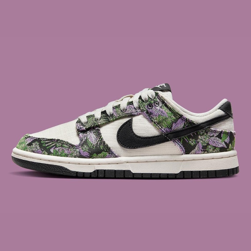 8月1日発売【Nike Dunk Low Next Nature “Floral Tapestry”】花柄の刺繍がラグジュアリーな雰囲気漂う新作ダンク