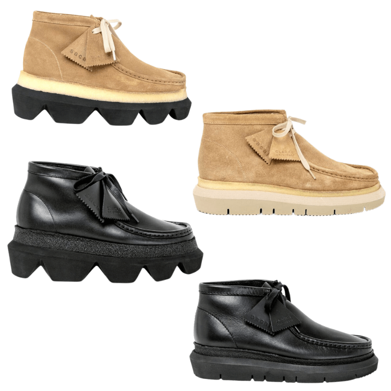 5月26日発売【sacai x Clarks Originals Wallabee】sacai定番の厚底