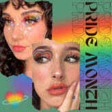 Pride month rainbow eye makeup プライド月間 レインボー カラー メイク