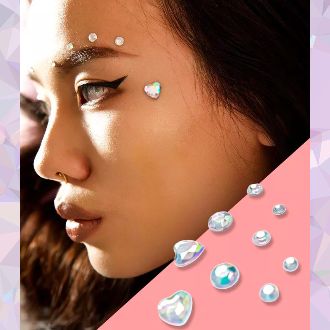 face gem stone makeup featured image ラインストーン メイク