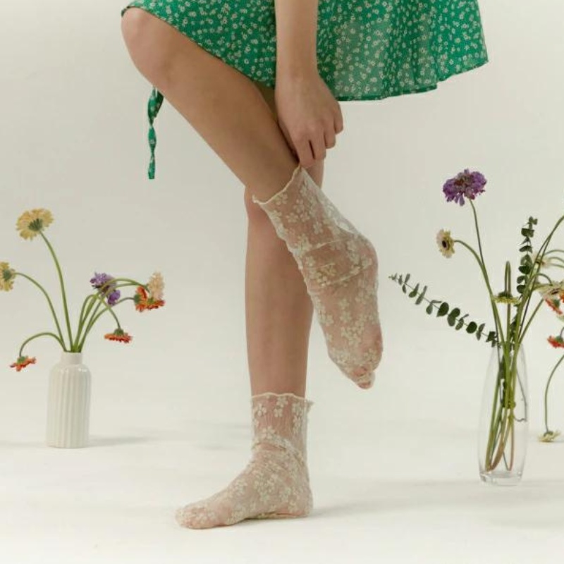 レース靴下 ファッション トレンド lace-Socks-14